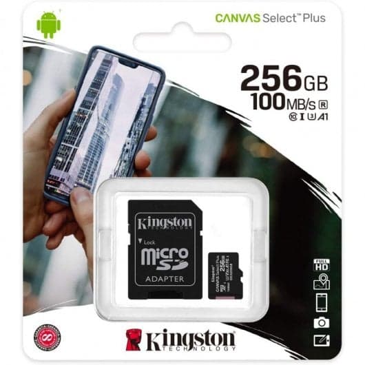 Kingston Canvas Select Plus MicroSDXC UHS-I 256GB Clase 10