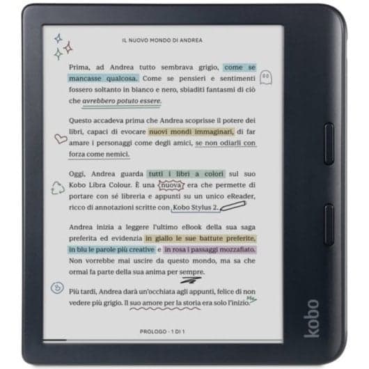 Kobo Monza Colour Black Livro Eletrónico 7" 32GB Preto