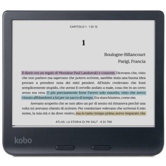 Kobo Monza Colour Black Livro Eletrónico 7" 32GB Preto