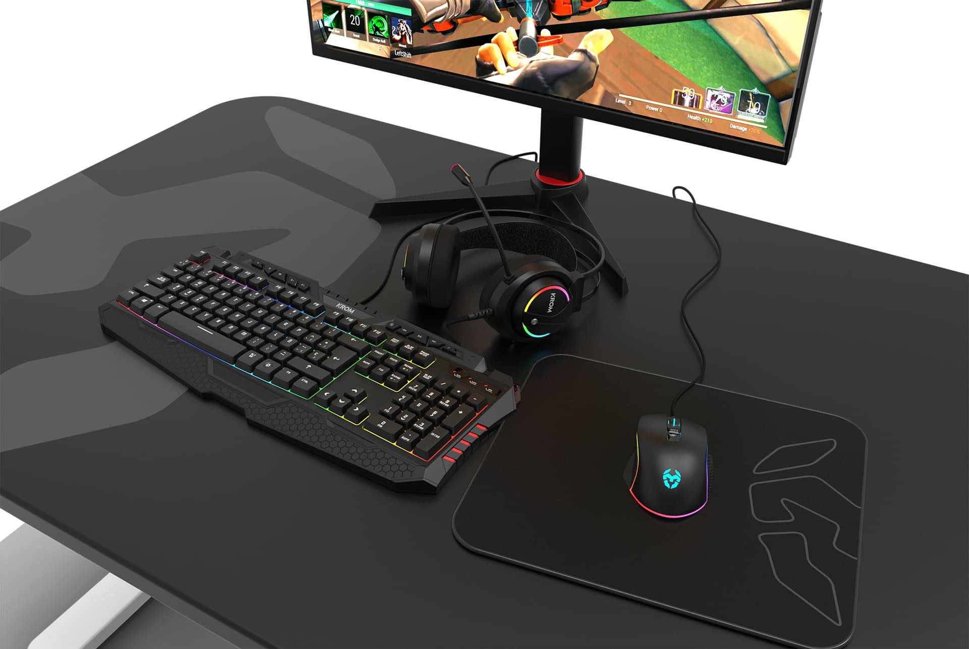 Krom Kappa Headphones Wired Headband Gaming Black (NXKAPPA)