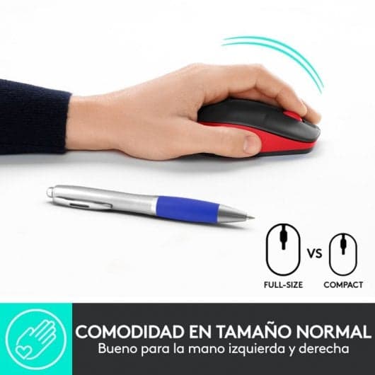 Logitech M190 Rato Sem Fios 1000DPI Vermelho