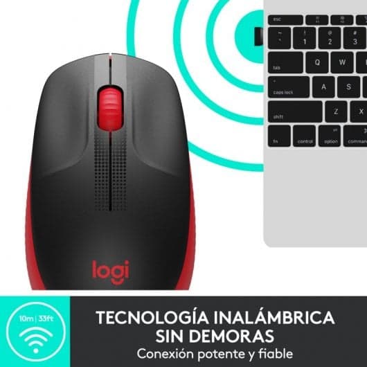 Logitech M190 Rato Sem Fios 1000DPI Vermelho
