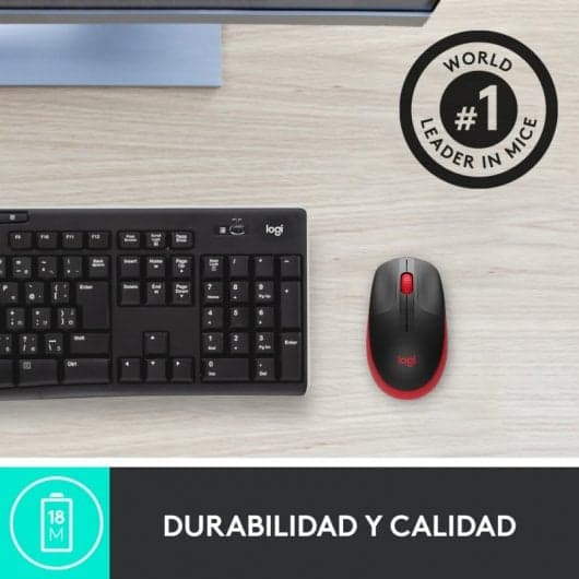 Logitech M190 Rato Sem Fios 1000DPI Vermelho
