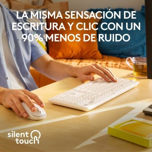 Logitech MK295 Combo Teclado Rato Sem Fios Branco