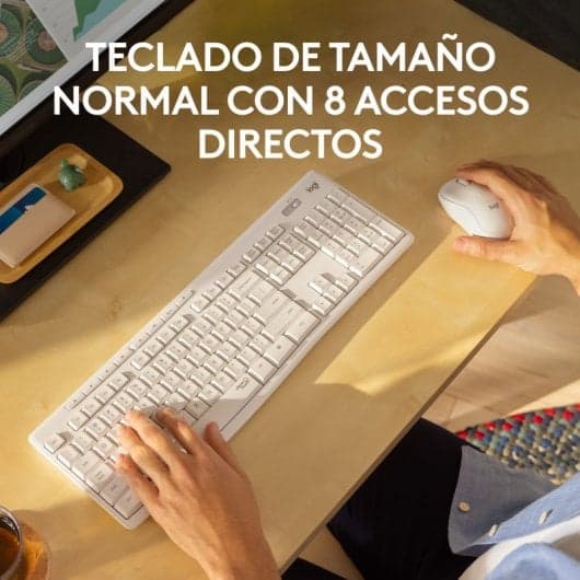Logitech MK295 Combo Teclado Rato Sem Fios Branco