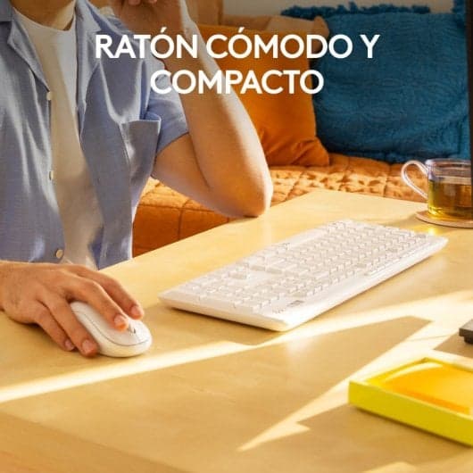 Logitech MK295 Combo Teclado Rato Sem Fios Branco