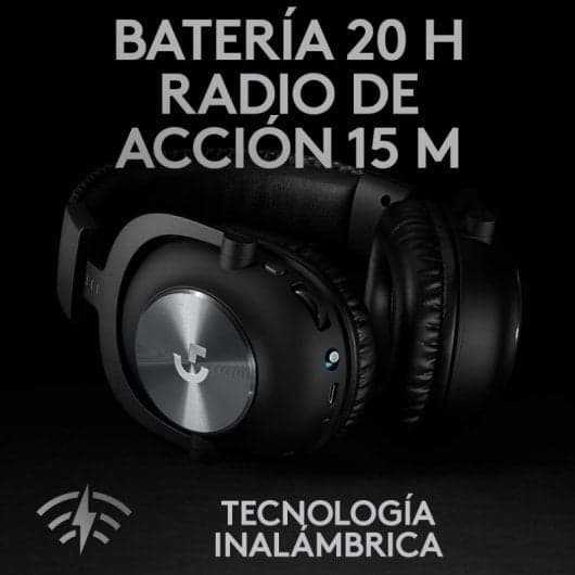 Logitech Pro X Headset Gaming Sem Fios com Lightspeed Pretos