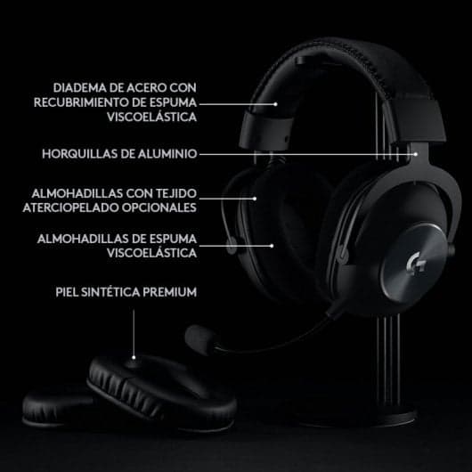 Logitech Pro X Headset Gaming Sem Fios com Lightspeed Pretos