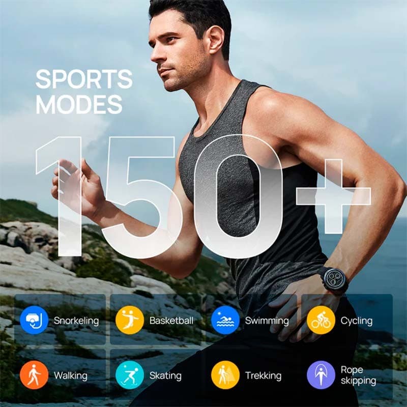 Mibro GS Explorer Preto - Smartwatch com GPS e NFC