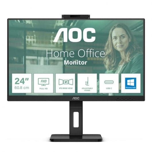 Monitor AOC 24P3CW 23.8" LED IPS FullHD 75Hz USB-C Webcam