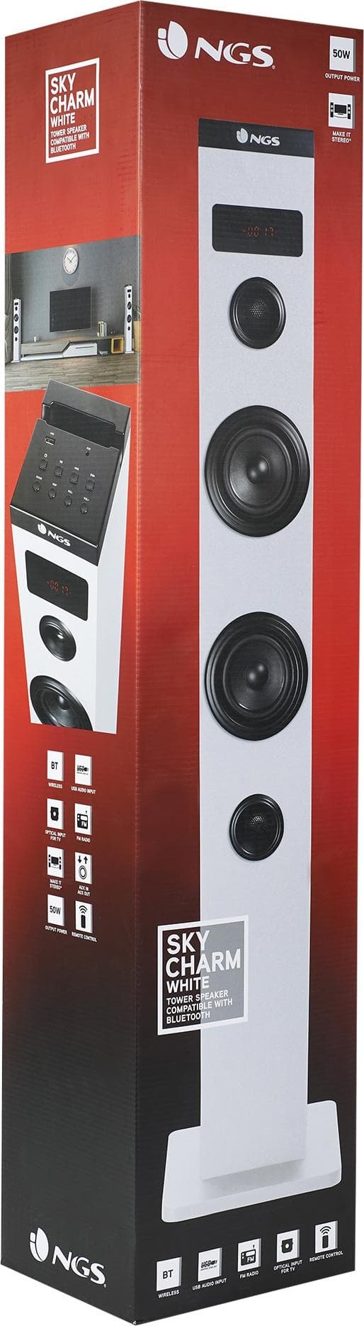 NGS SKY CHARM Home Audio Micro System 50 W White