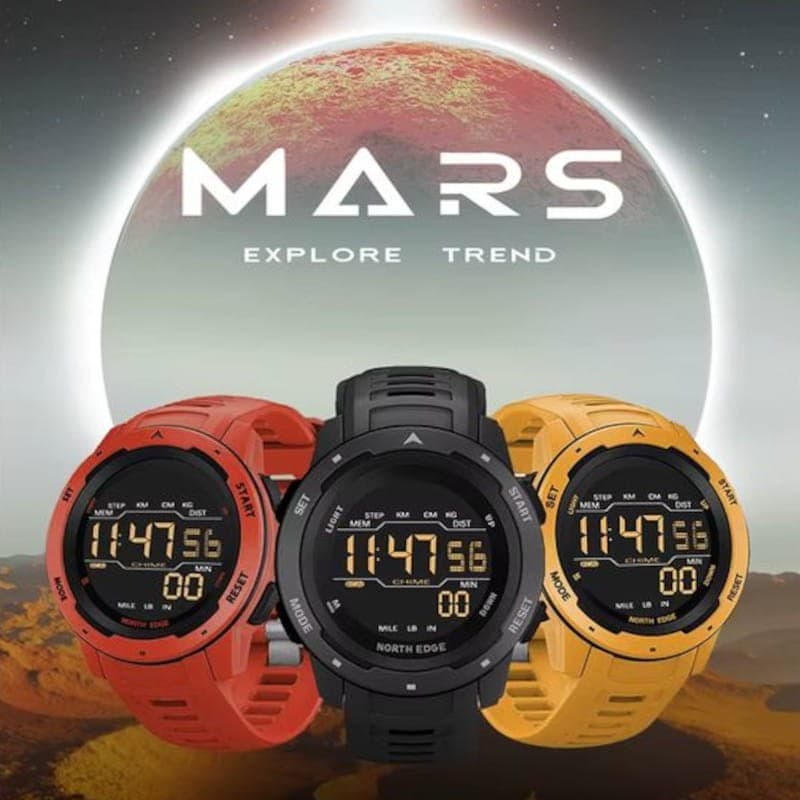 North Edge Mars Laranja - Relógio digital