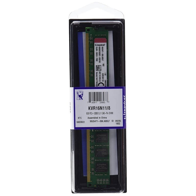 Kingston ValueRAM 8GB DDR3 1600MHz CL9