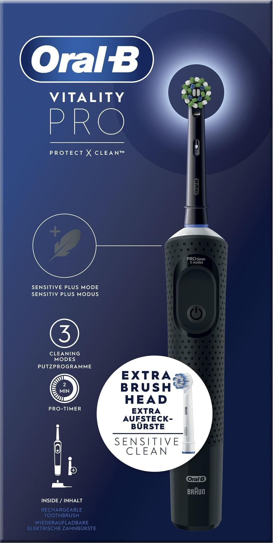 Oral-B Vitality Pro Adult Rotating Vibrating Toothbrush Black
