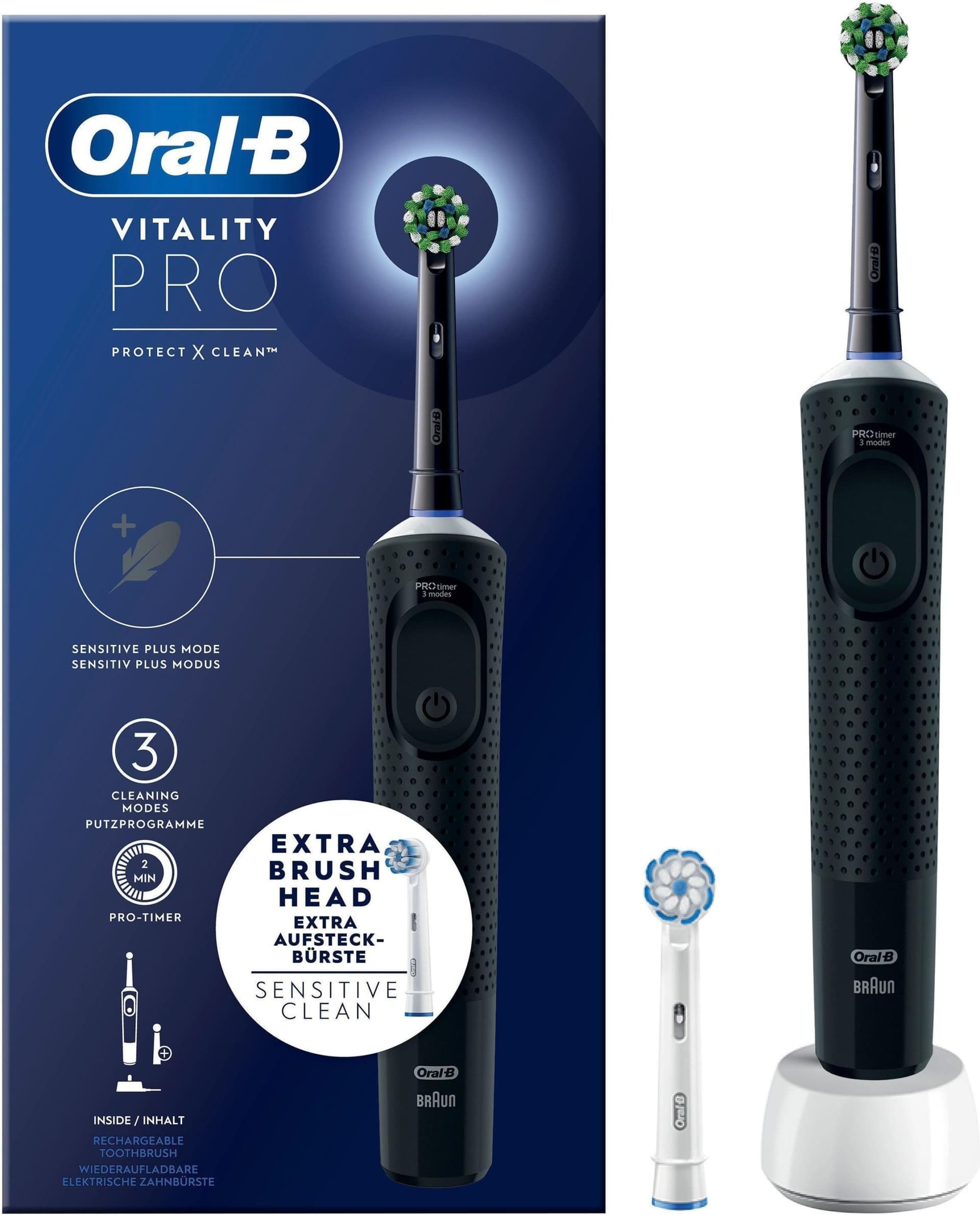 Oral-B Vitality Pro Adult Rotating Vibrating Toothbrush Black