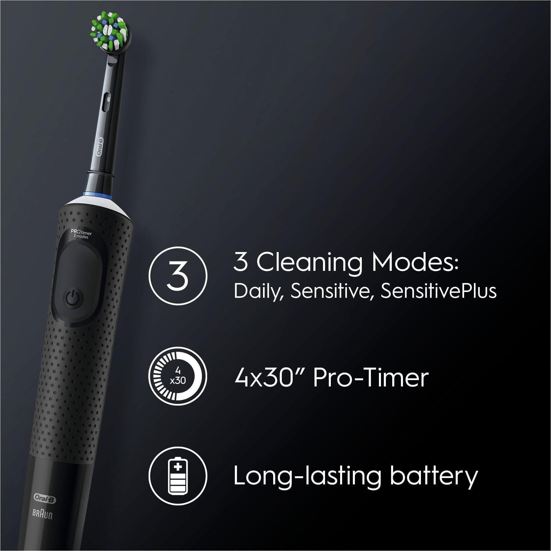 Oral-B Vitality Pro Adult Rotating Vibrating Toothbrush Black