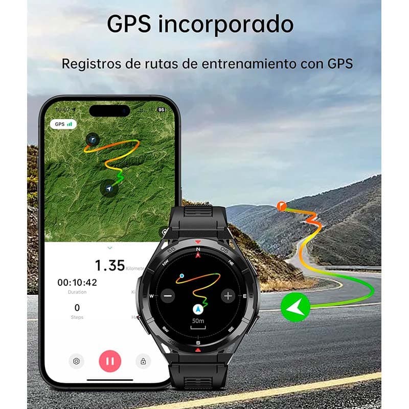 Oukitel BT12 Preto - Smartwatch com GPS