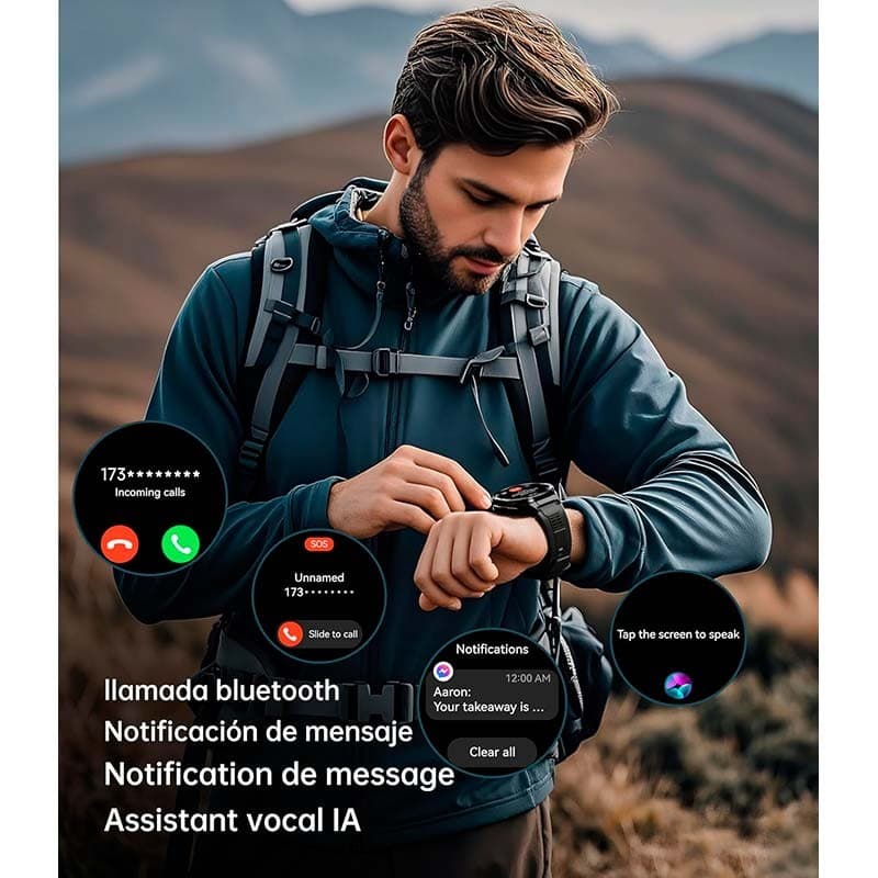 Oukitel BT12 Preto - Smartwatch com GPS
