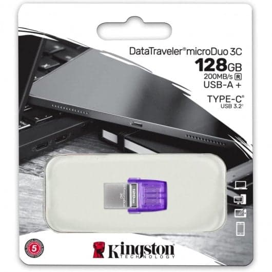 Pen Drive Kingston DataTraveler microDuo 3C 128GB USB 3.2 USB-C OTG