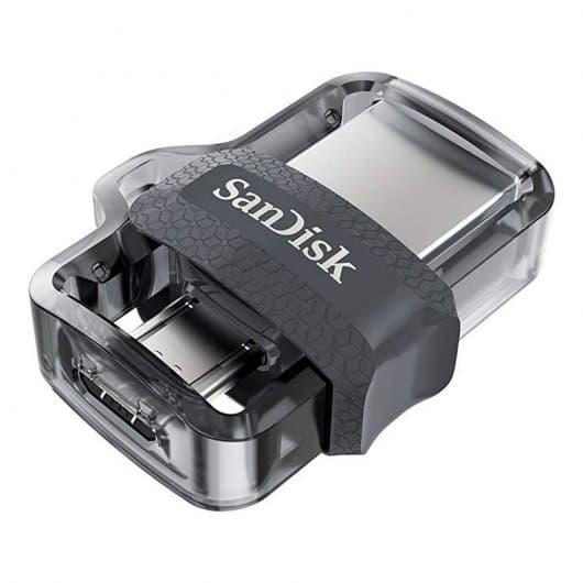 Pen Drive SanDisk Ultra Dual m3.0 128GB USB 3.0 Cinzenta/Prateada