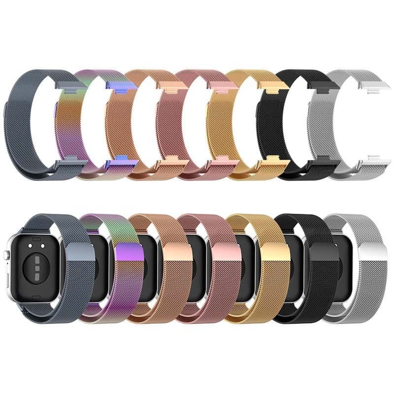 Pulseira Milanesa Magnética Huawei Watch Fit 3 Dourado Rosa