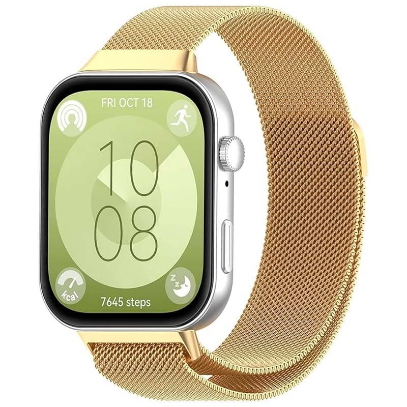 Pulseira Milanesa Magnética Huawei Watch Fit 3 Dourado