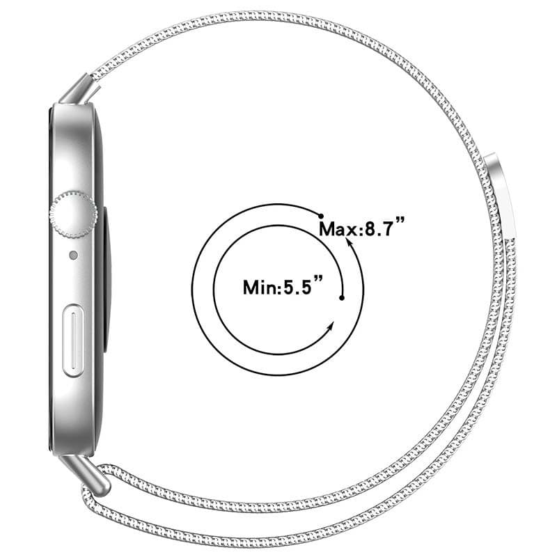 Pulseira Milanesa Magnética Huawei Watch Fit 3 Prateado