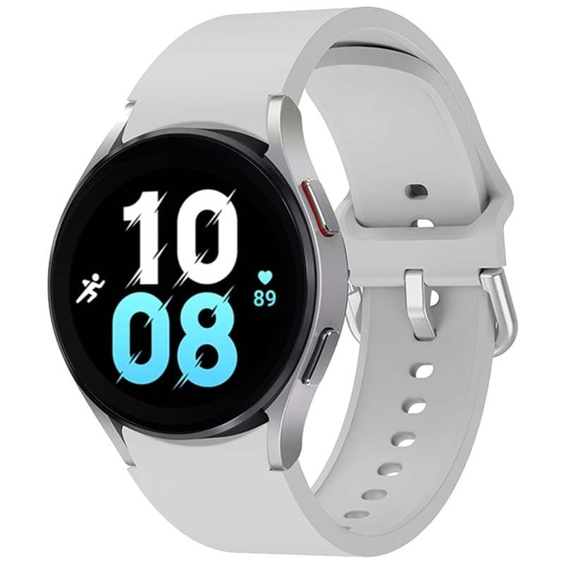 Pulseira de silicone Samsung Galaxy Watch 4/5/6 Cinzento Claro