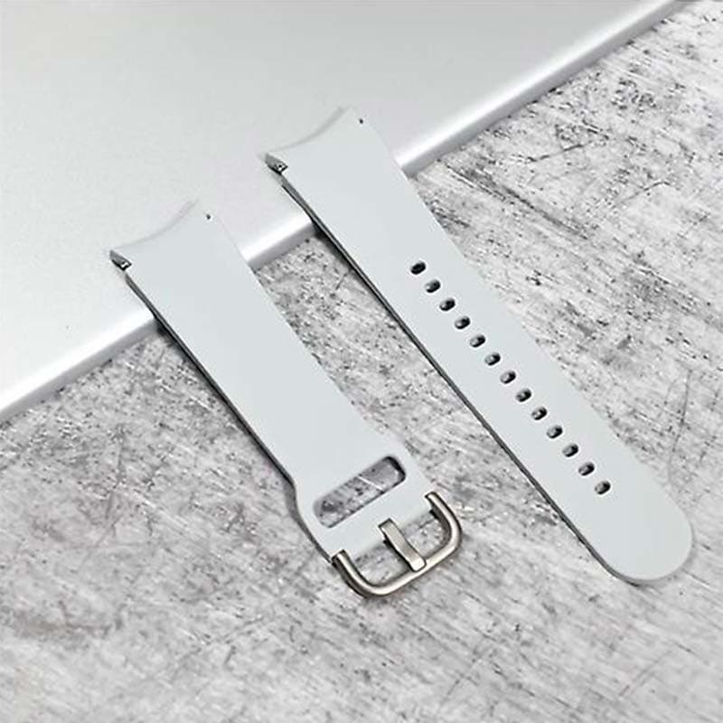 Pulseira de silicone Samsung Galaxy Watch 4/5/6 Cinzento Claro