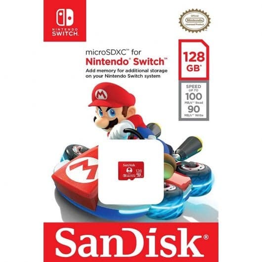 SanDisk Cartão de Memória SDXC 128GB para Nintendo Switch