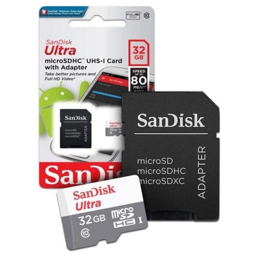 Sandisk Ultra MicroSDHC 32GB UHS-I Classe 10 Adaptador SD