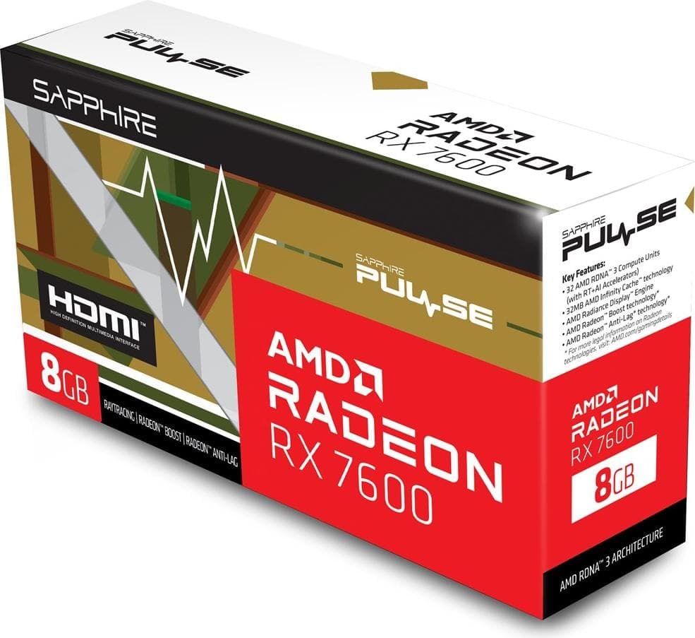 Sapphire PULSE AMD RADEON RX 7600