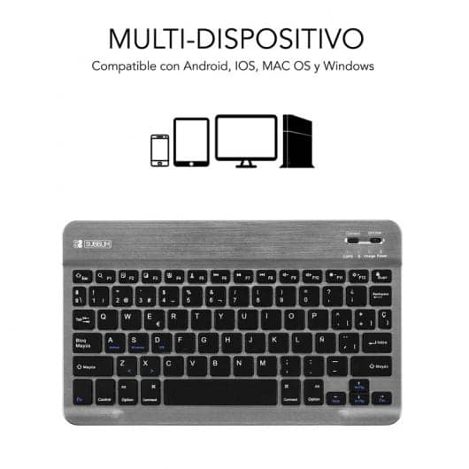 Subblim Smart Teclado Bluetooth Cinzento