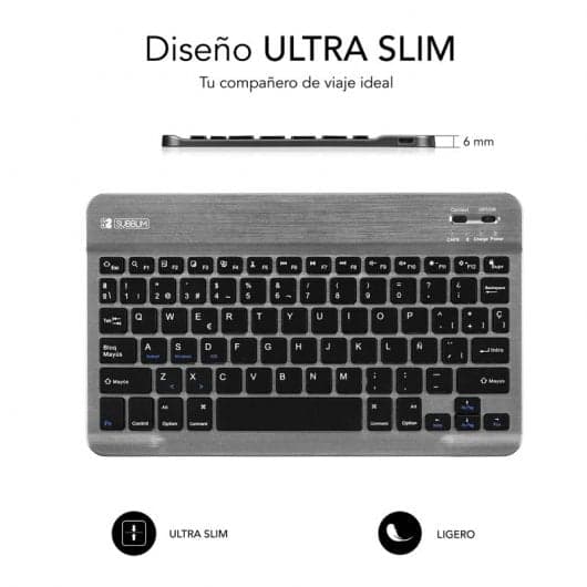 Subblim Smart Teclado Bluetooth Cinzento
