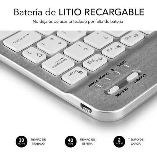 Subblim Smart Teclado Bluetooth Prateado