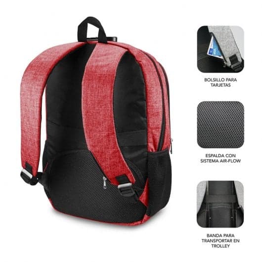 Subblim Urban Lock Mochila para Portátil hasta 16" Roja