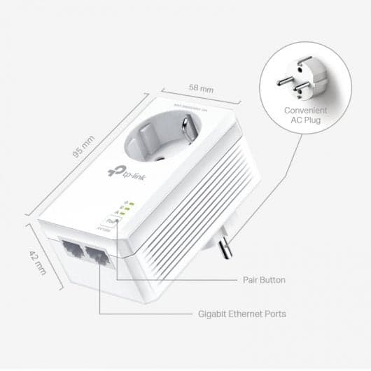 TP-Link PA7027P Kit de Início Powerline AV1000 com 2 Portas Gigabit