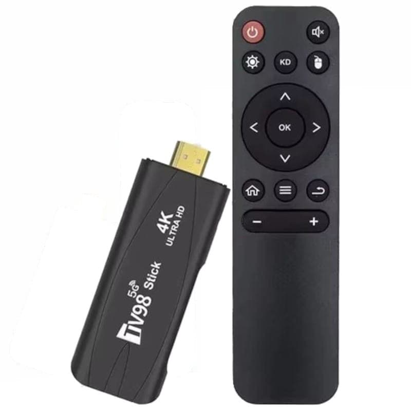 TV98 Stick 4K 1GB/8GB Dual WIFI Android 14 Preto - Android TV