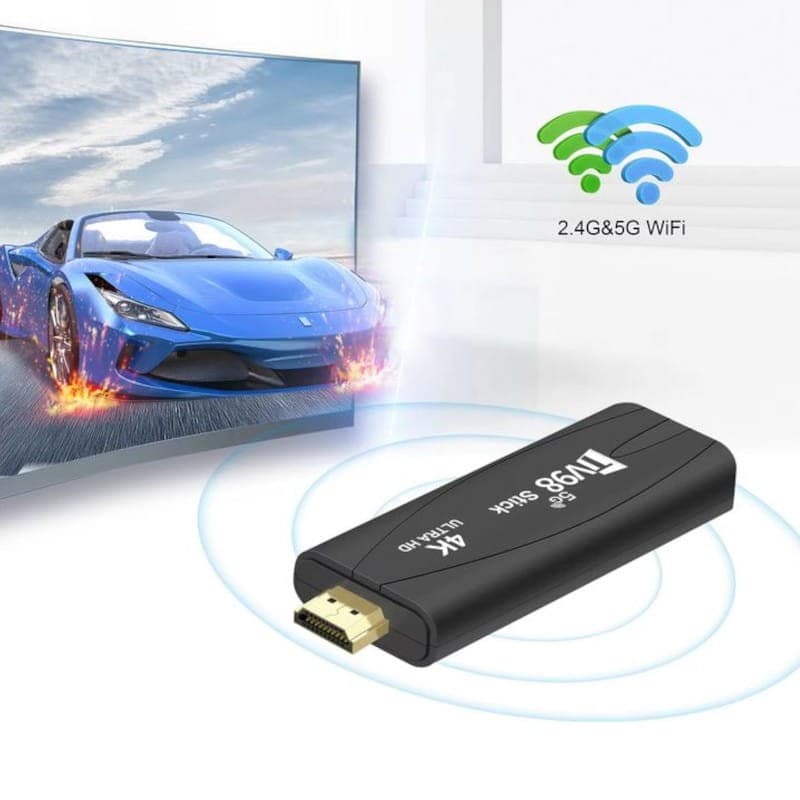TV98 Stick 4K 1GB/8GB Dual WIFI Android 14 Preto - Android TV