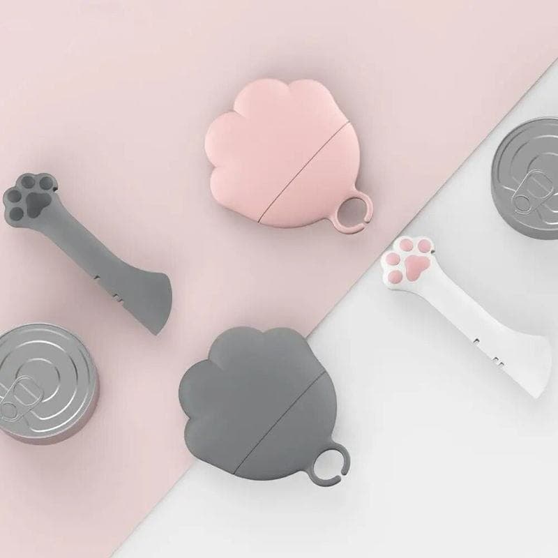 Tampa de silicone para latas Lovely Paw Cinza