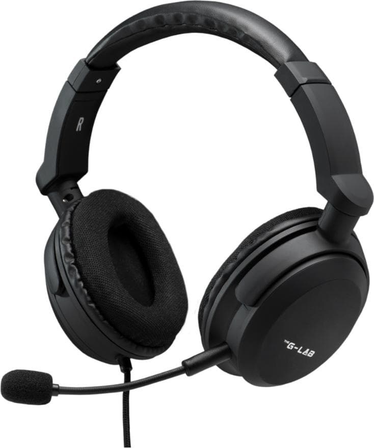 The G-Lab Casque Gamer filaire Korp Carbon (Noir)