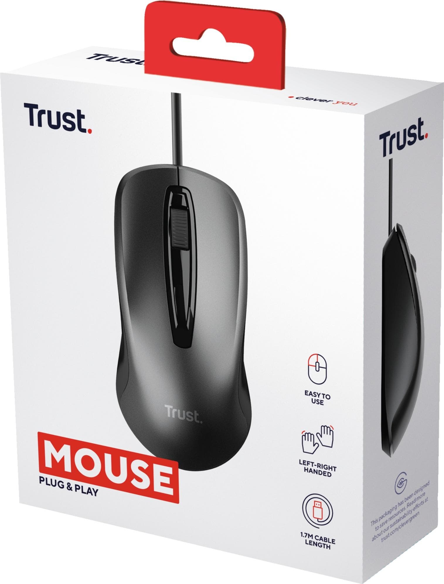 Trust 24657 mouse Ambidextrous USB Type-A Optical 1200 DPI