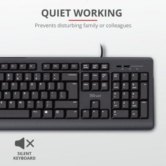 Trust TK-152 Silent Teclado USB Preto