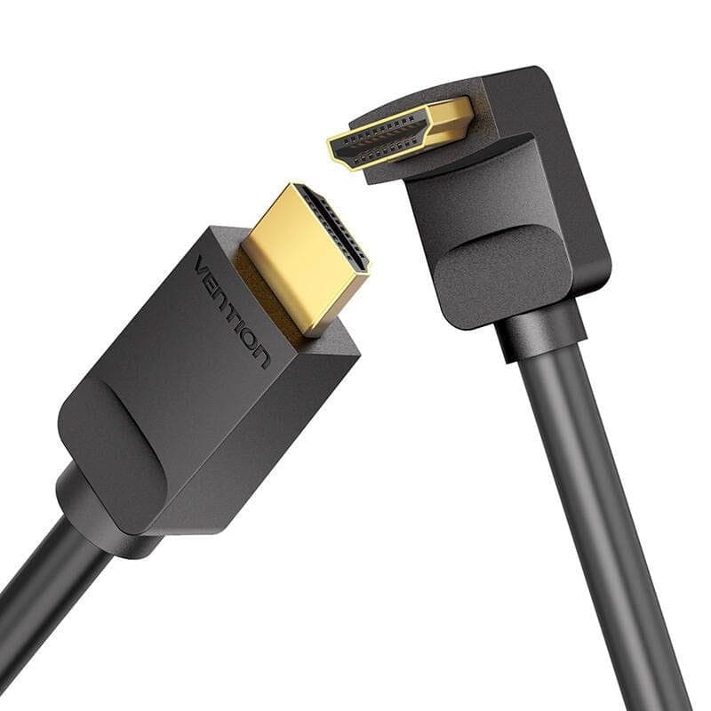 Vention AARBI 90° 3m Preto - Cabo HDMI 2.0