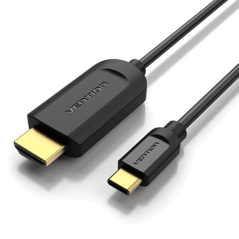 Vention CGUBF HDMI 1.4 USB Tipo C Macho - HDMI Macho 1m Preto - Cabo Preto