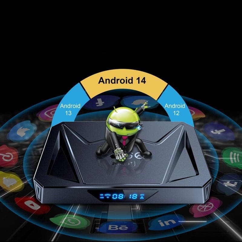 X96Q Pro Plus H728 2GB/16GB Dual Wifi Android 14 Preto - Android TV