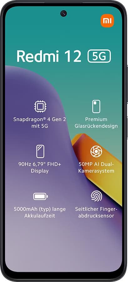 Xiaomi Redmi 12 5G 4GB/128GB Preto