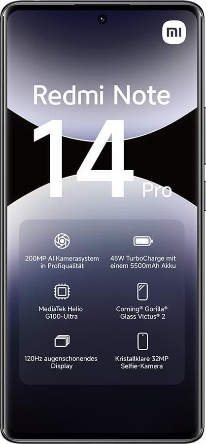 Xiaomi Redmi Note 14 Pro 4G 8GB/256GB Preto