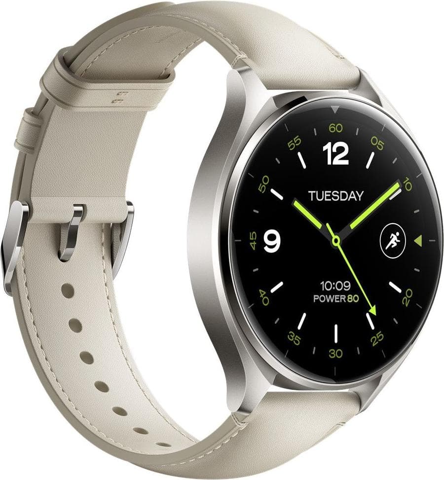 Xiaomi Watch 2 with White Leather Strap