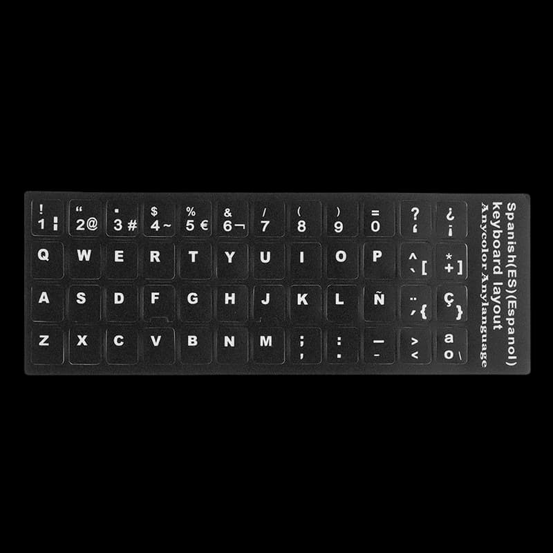 Adesivos Teclado Espanhol Preto